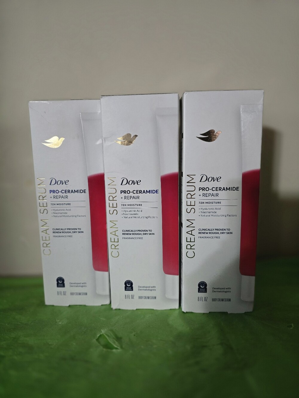Dove Pro-Ceramide Repair Cream-Serum — White with Pink Accent. $30 For All 3 NIB